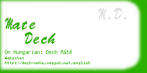 mate dech business card